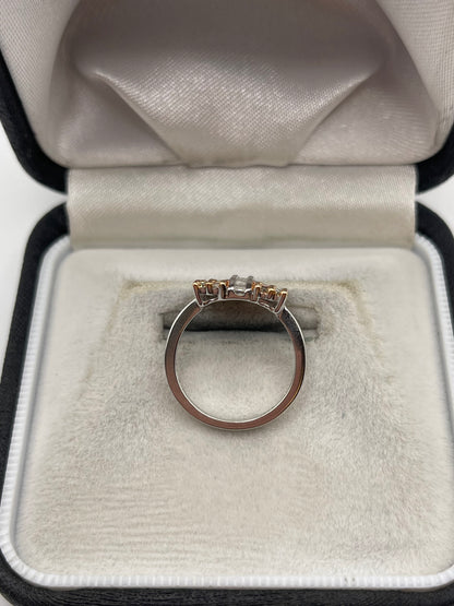 9ct white gold diamond cluster ring