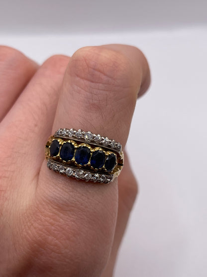 18ct gold sapphire and diamond ring
