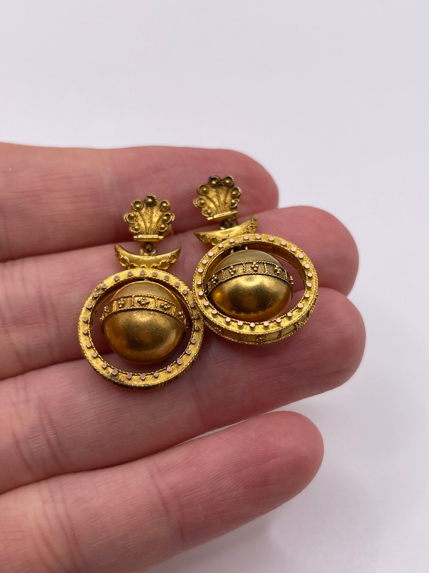 Antique 18ct gold earrings