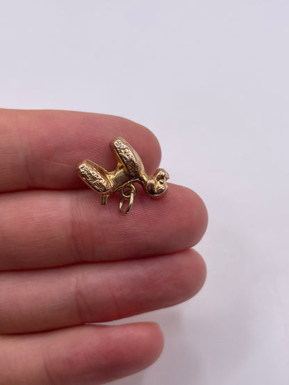 9ct gold dog charm