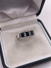 Load image into Gallery viewer, 18ct white gold sapphire and diamond ring
