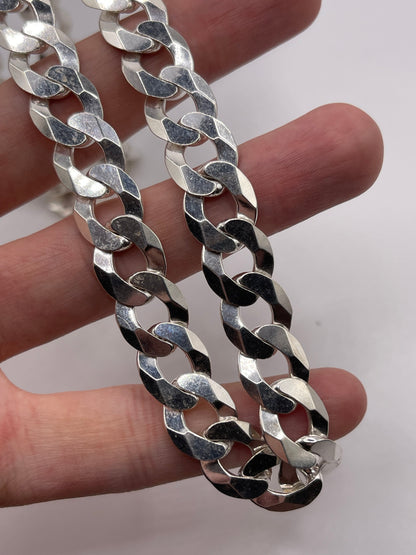 Silver curb chain