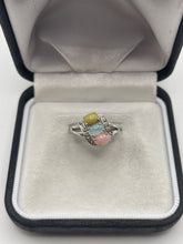 Load image into Gallery viewer, Silver multi gemstone ring
