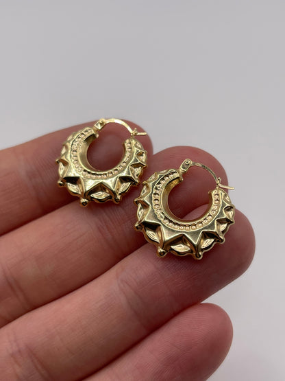 9ct gold creole earrings