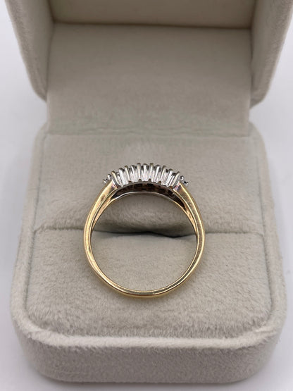 9ct gold sapphire and diamond ring