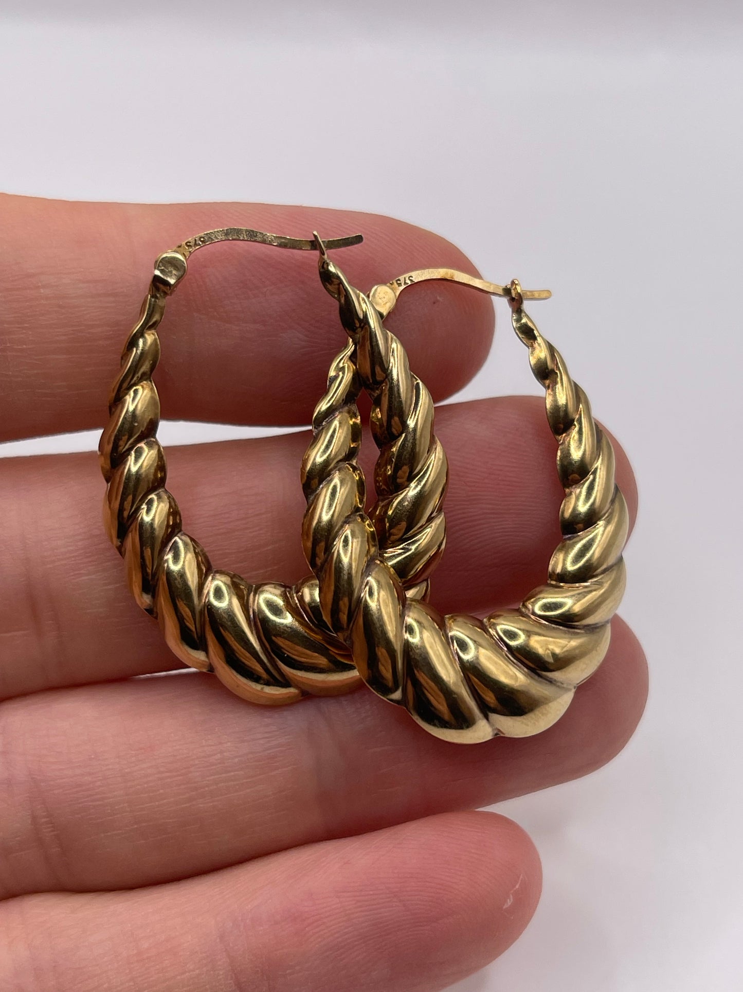 9ct gold creole earrings