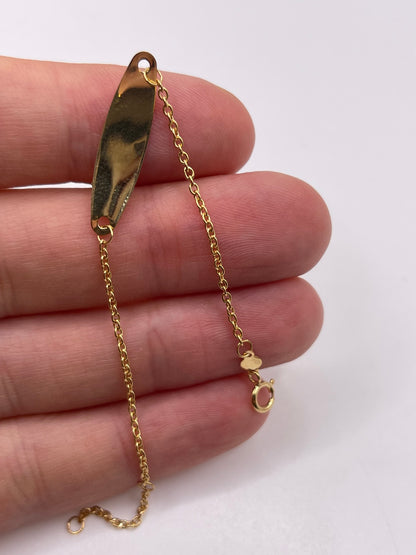 9ct gold enamelled ladybird bracelet