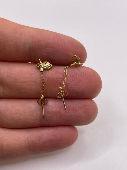 9ct gold diamond earrings