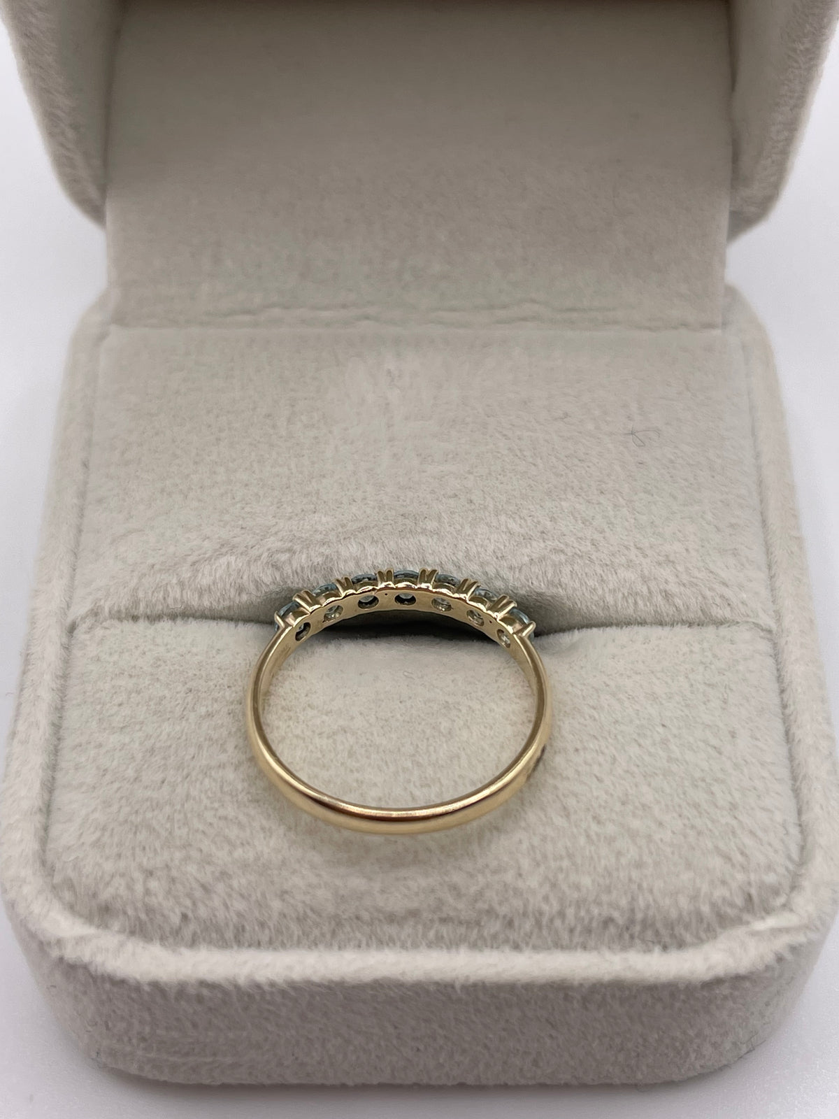 9ct gold blue zircon ring