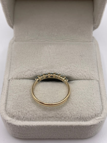 9ct gold blue zircon ring