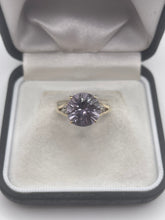 Load image into Gallery viewer, 9ct gold iolite and diamond ring
