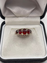 Load image into Gallery viewer, Antique 9ct rose gold garnet and paste ring
