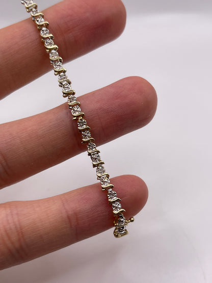 9ct gold diamond bracelet