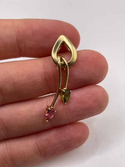 9ct gold tourmaline pendant