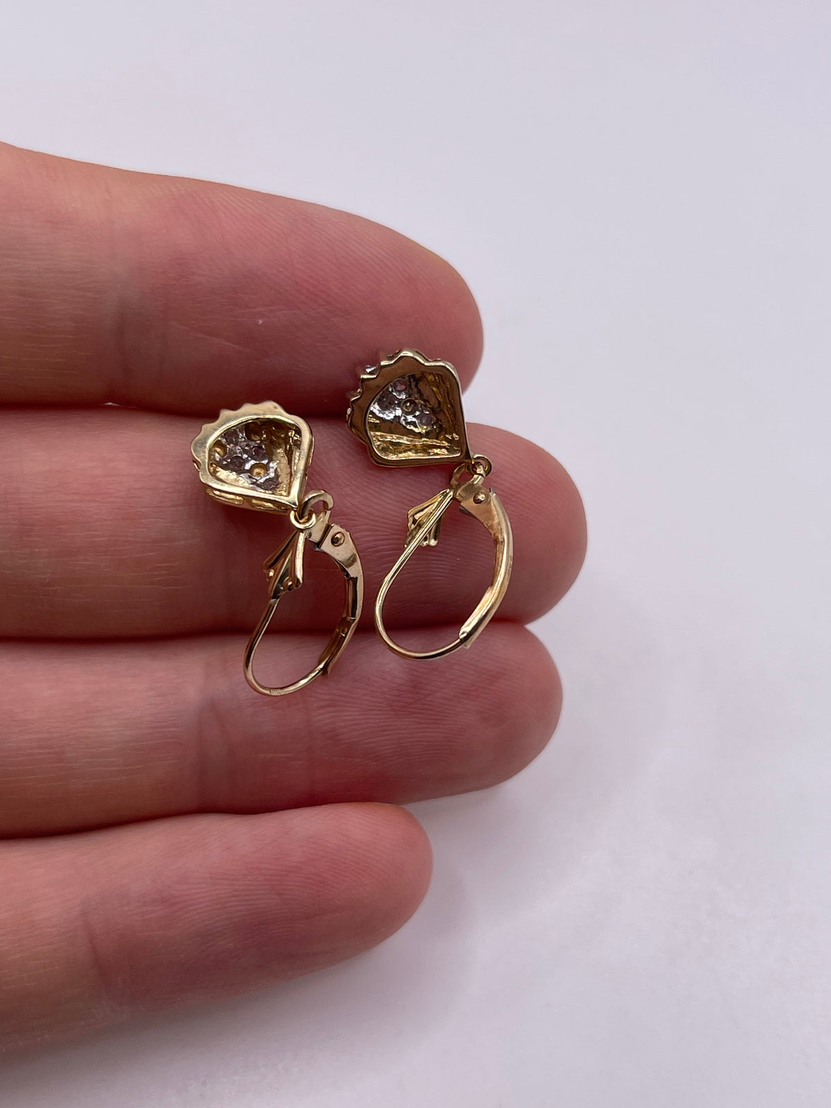 9ct gold diamond earrings