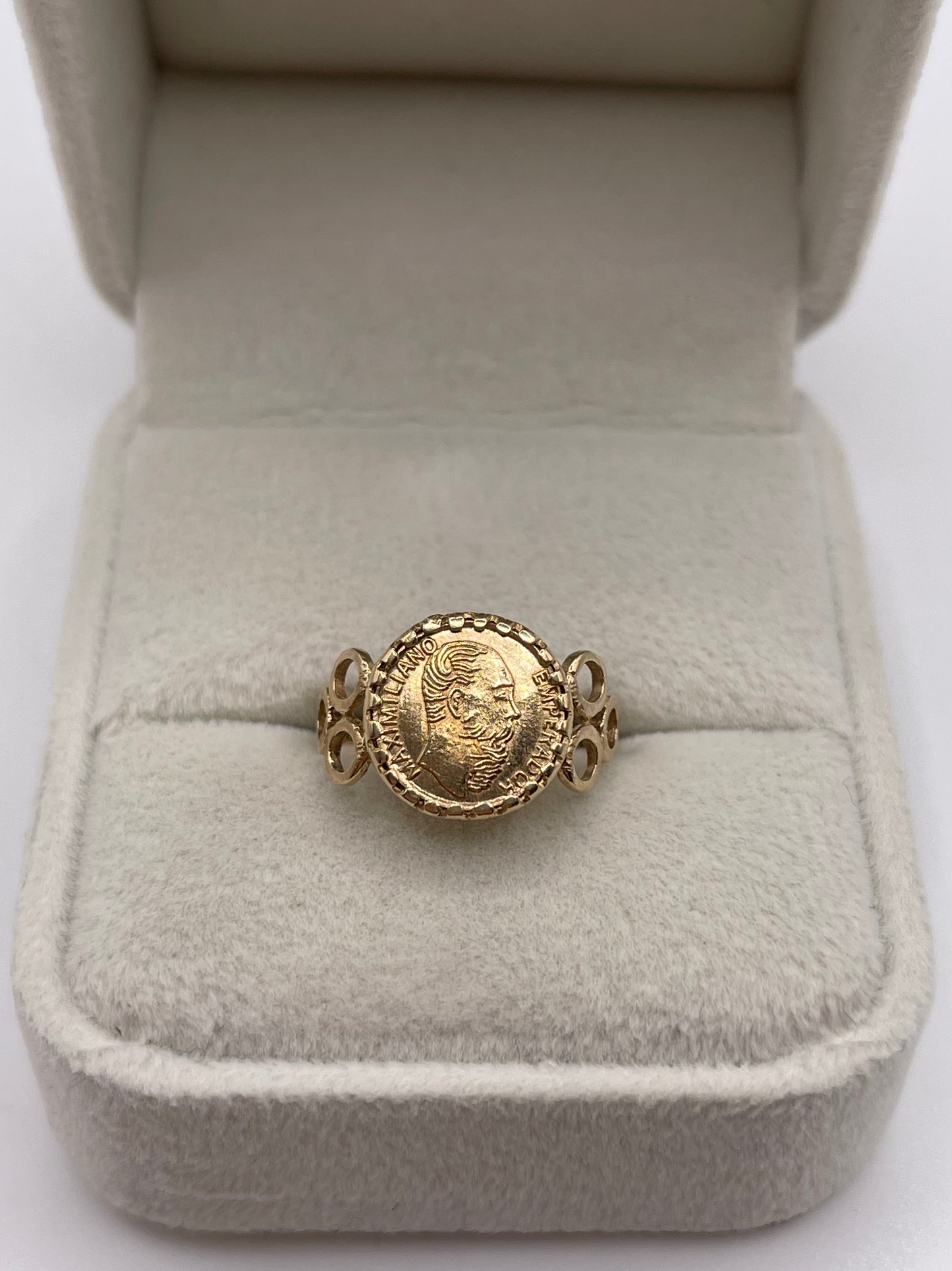 9ct gold coin ring