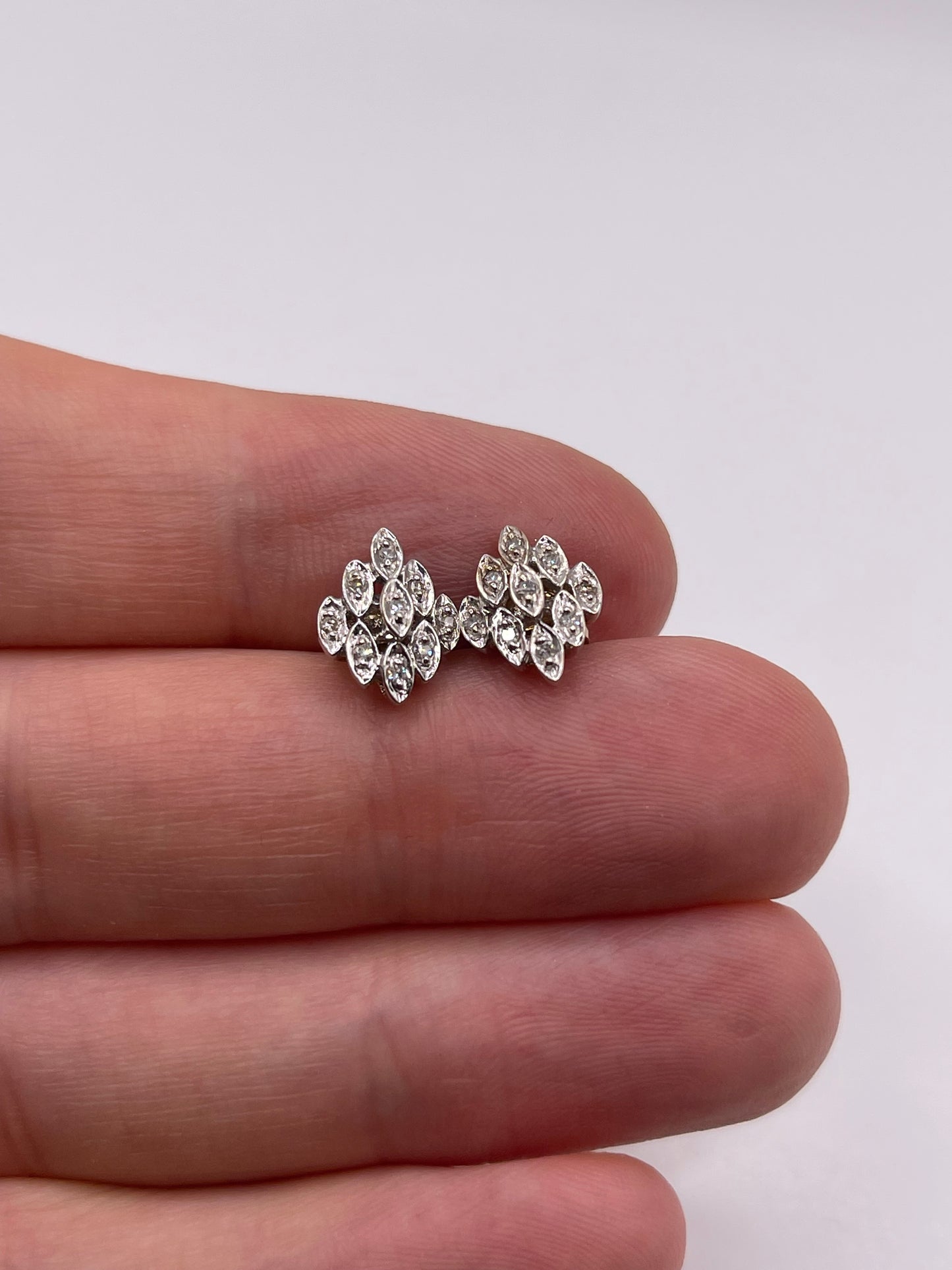 9ct gold diamond earrings
