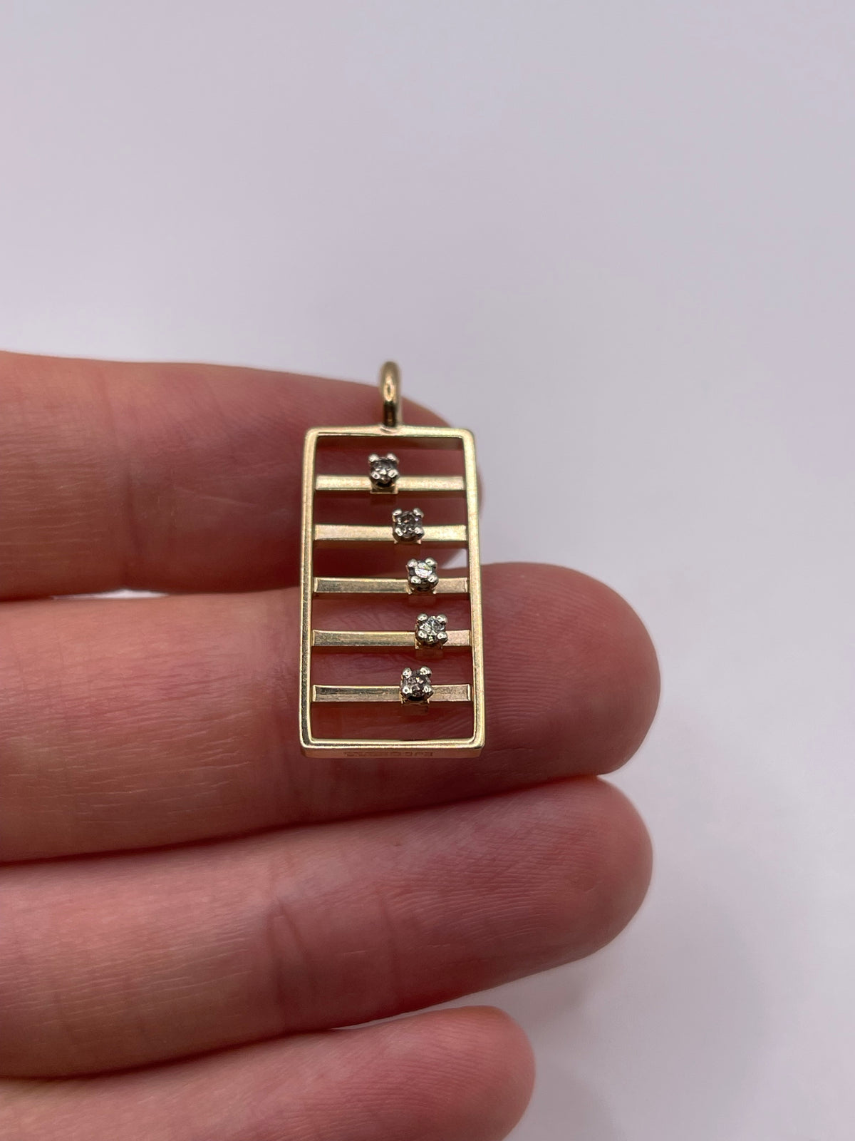 9ct gold diamond pendant