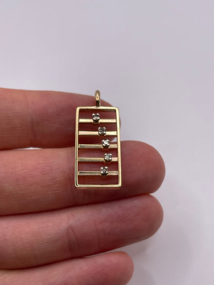 9ct gold diamond pendant