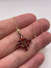 Load image into Gallery viewer, 9ct gold garnet necklace
