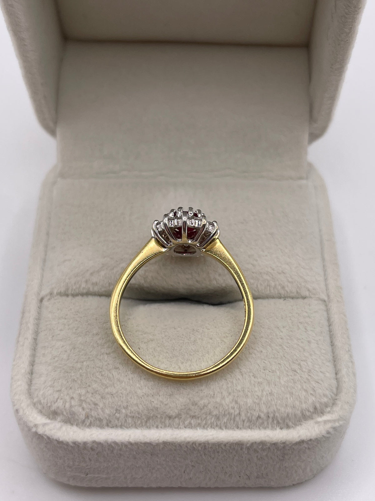 18ct gold ruby and diamond ring