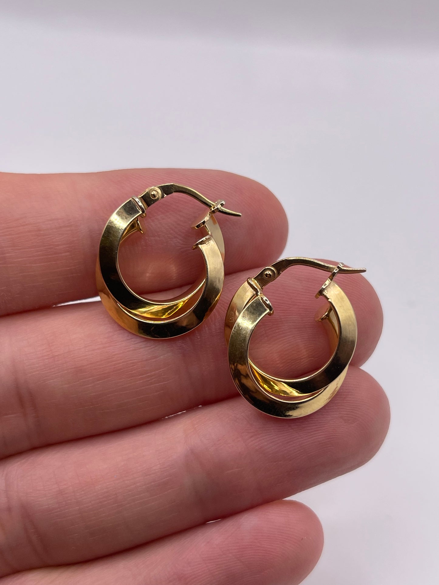 9ct gold creole earrings