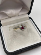 Load image into Gallery viewer, 18ct gold ruby and diamond ring
