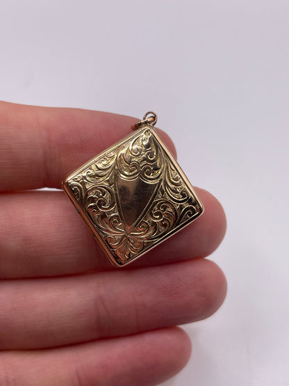 Antique 9ct gold locket pendant
