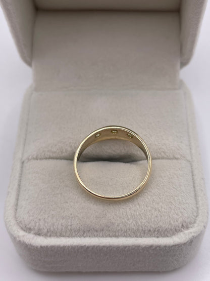 9ct gold peridot gypsy ring