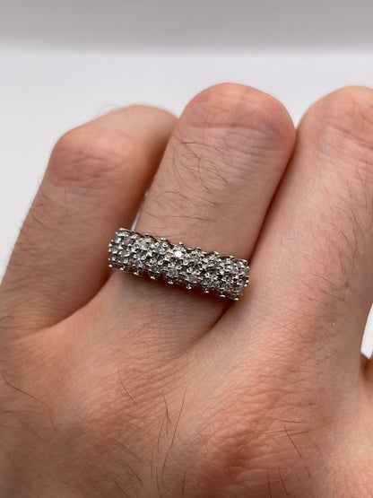 9ct gold diamond cluster ring