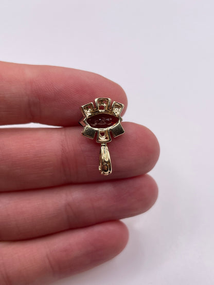 9ct gold garnet pendant