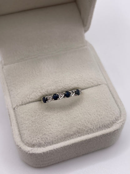 9ct gold sapphire and diamond ring
