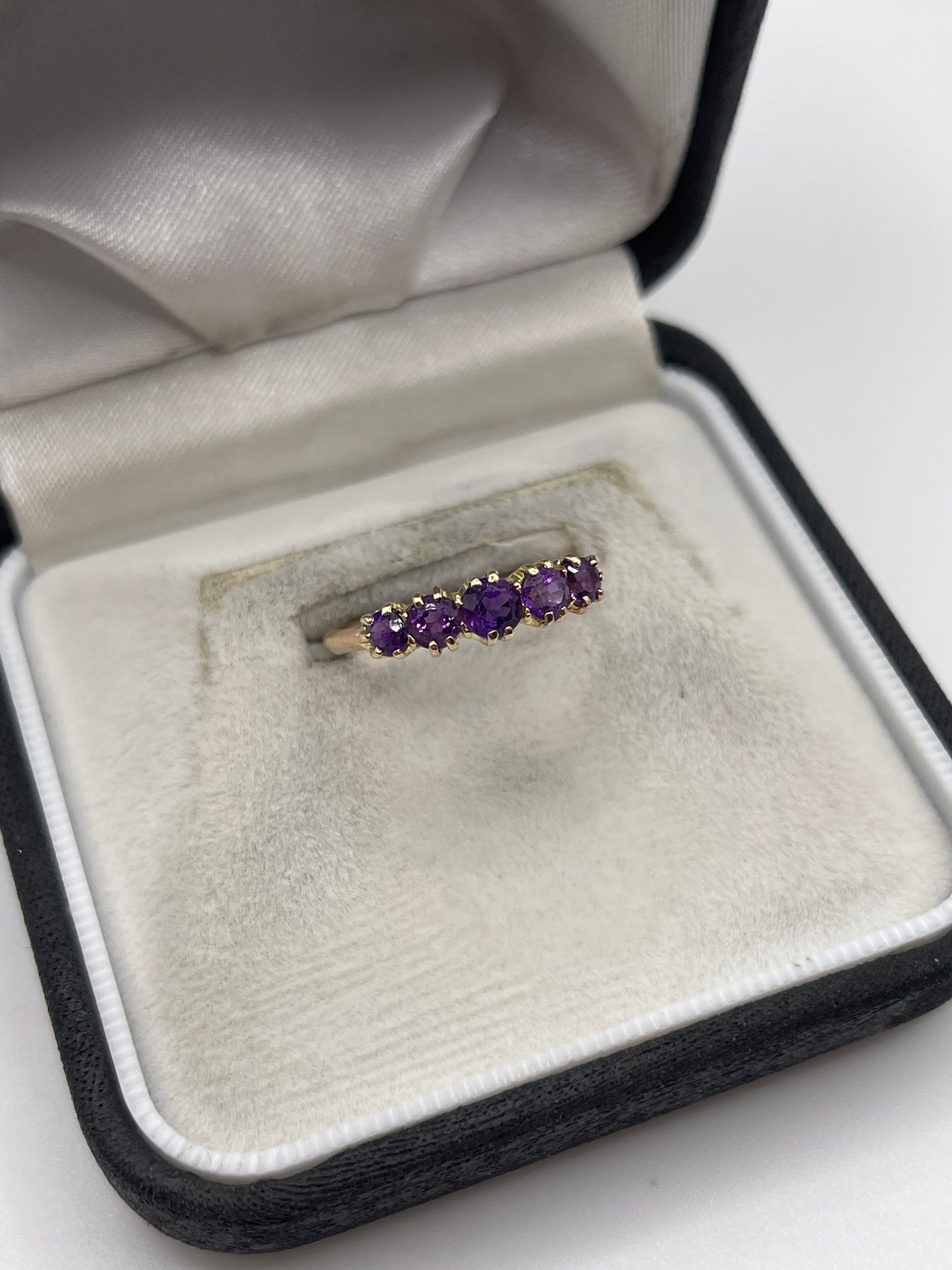 9ct rose gold amethyst ring