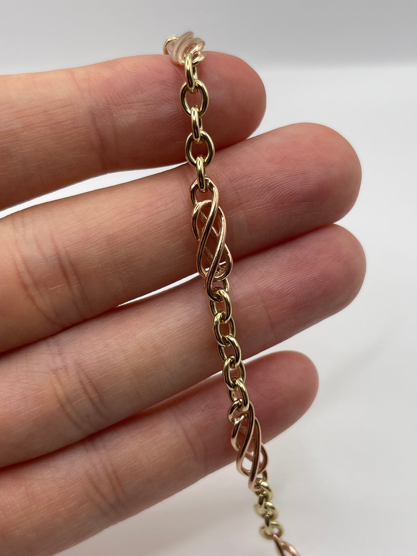 Clogau 9ct two tone gold diamond bracelet