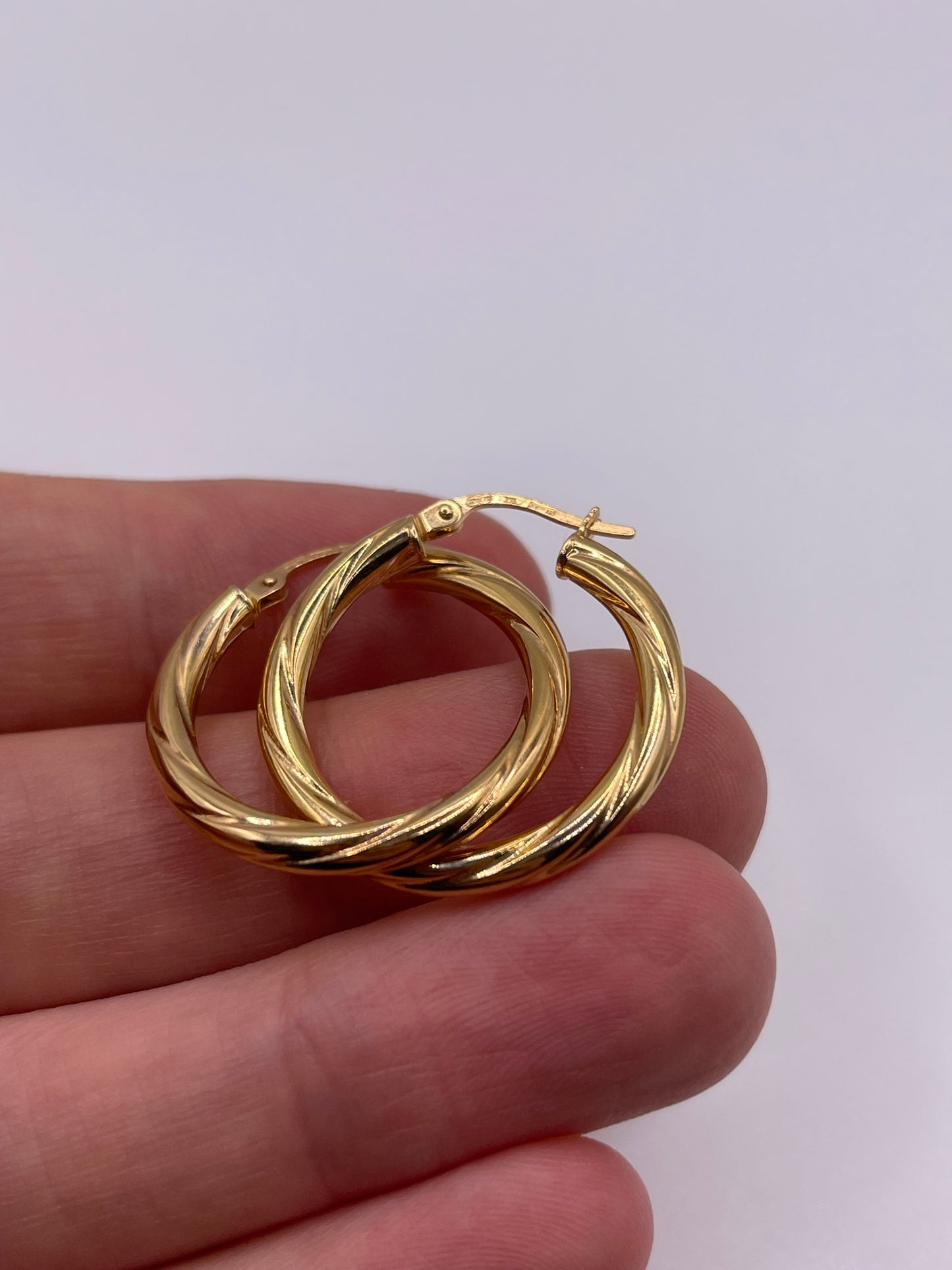 9ct gold creole earrings