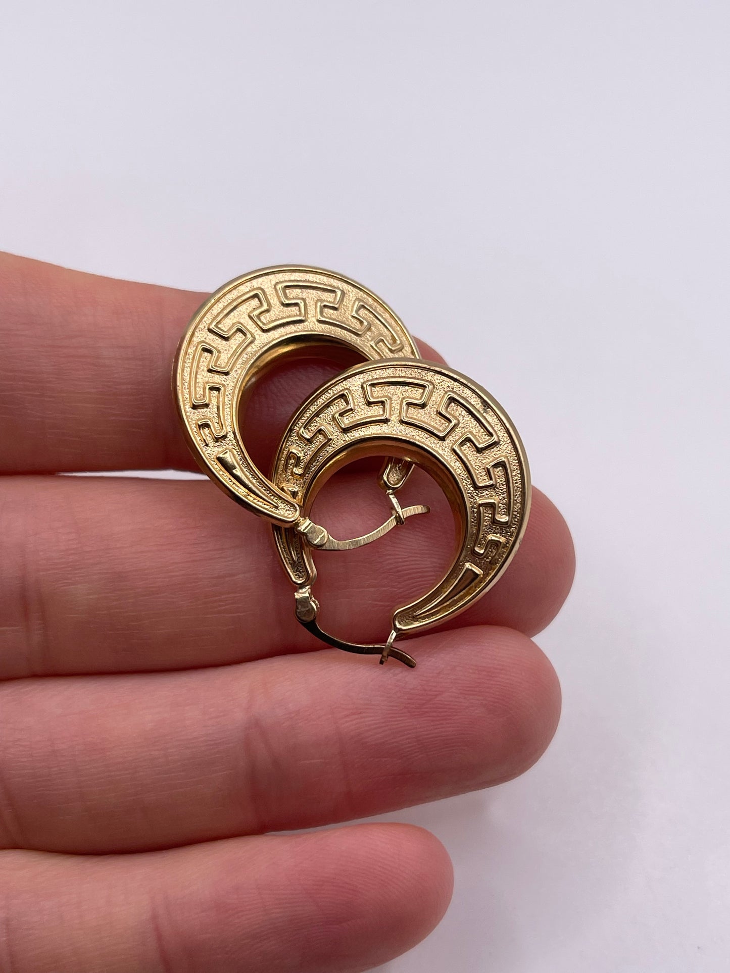 9ct gold creole earrings