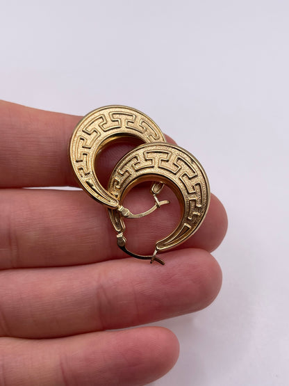 9ct gold creole earrings