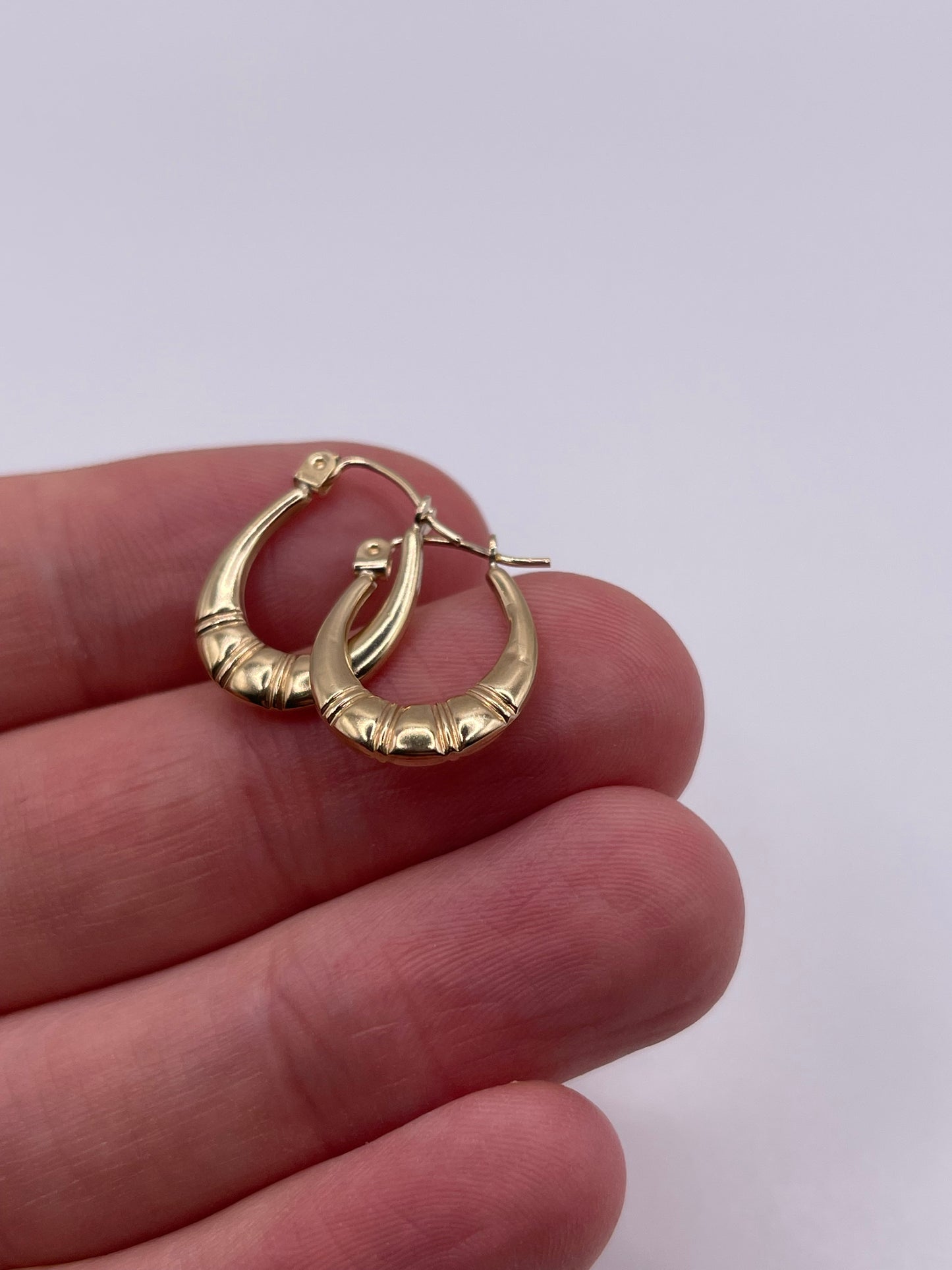 9ct gold creole earrings