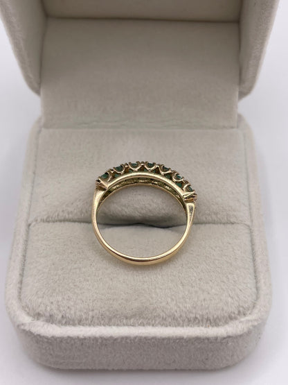 9ct gold emerald ring