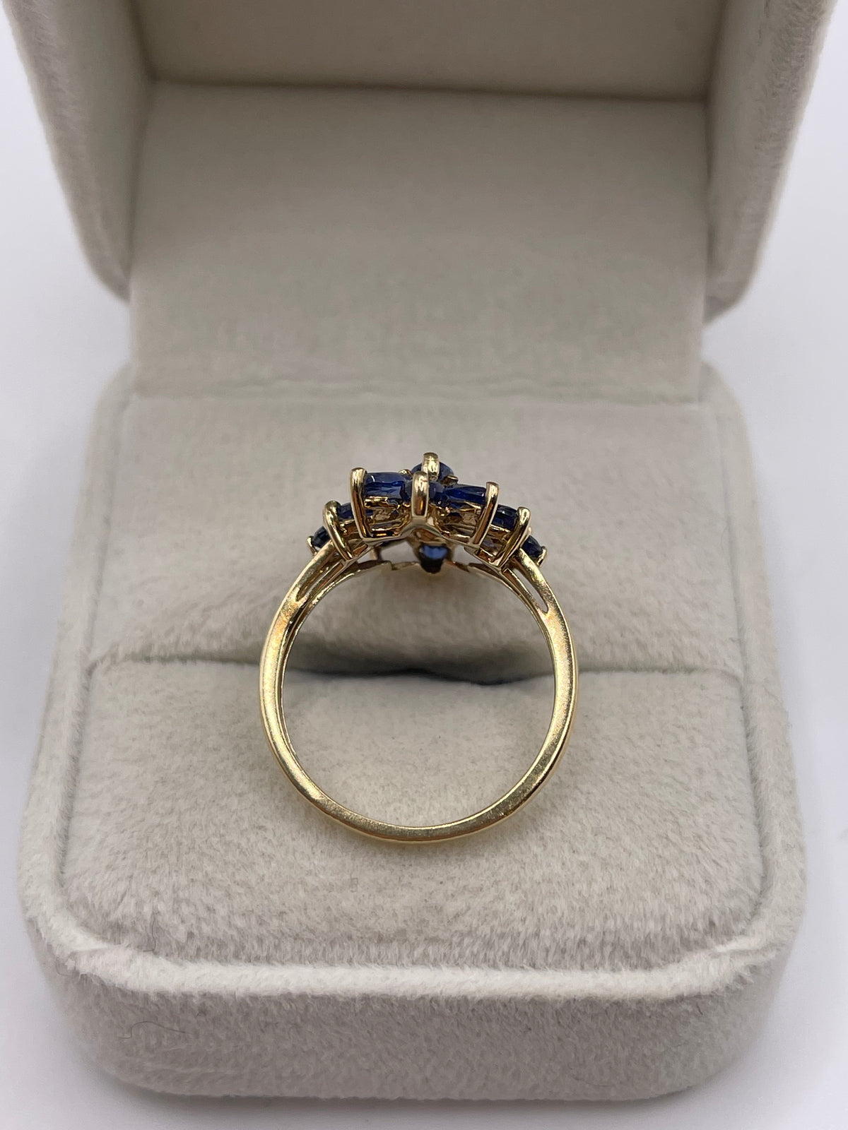 9ct gold kyanite cluster ring