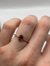 Load image into Gallery viewer, 9ct gold tourmaline and zircon ring

