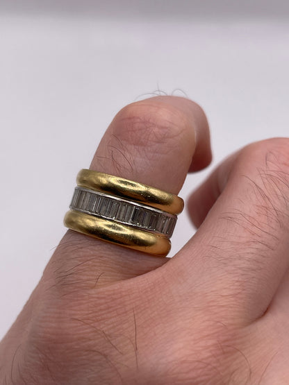 Heavy 18ct gold diamond eternity ring