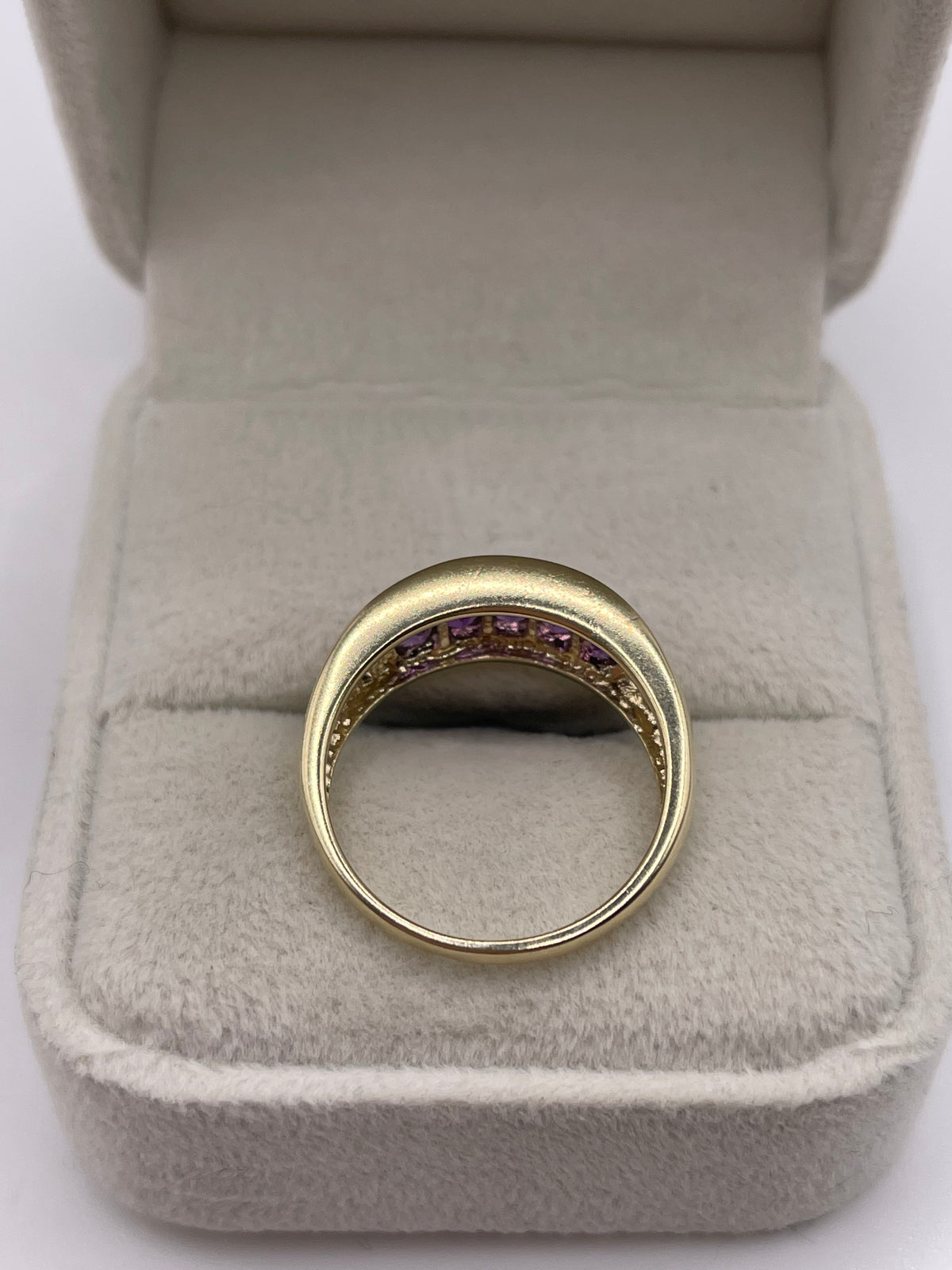 9ct gold amethyst ring