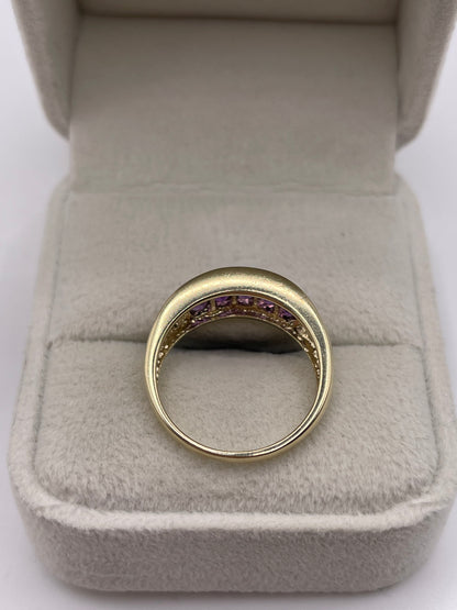 9ct gold amethyst ring