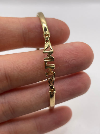 9ct gold mum bangle