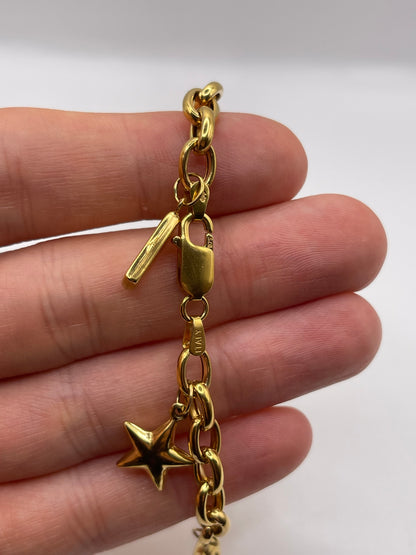 9ct gold charm bracelet