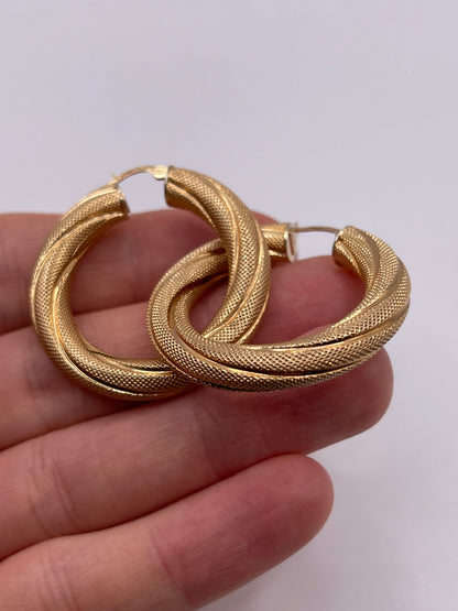 9ct gold creole earrings