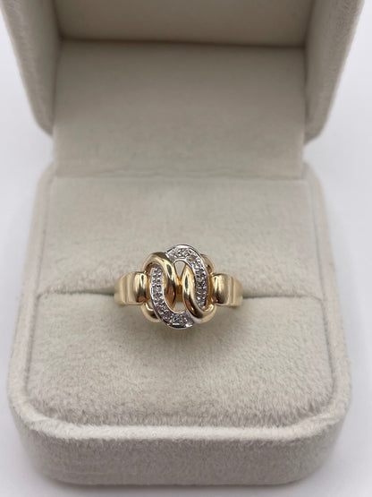 9ct gold diamond ring