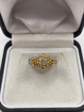 Load image into Gallery viewer, 9ct gold citrine and zircon ring
