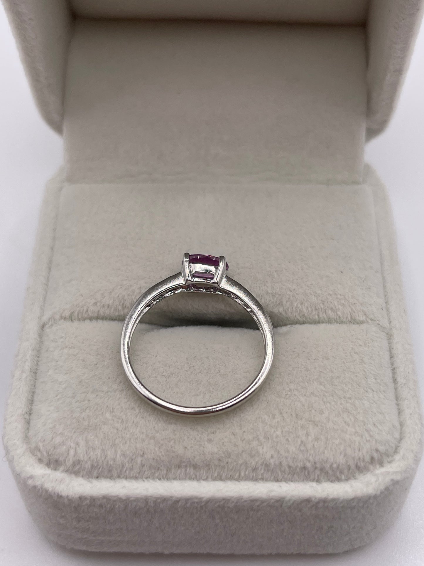 9ct white gold fancy sapphire and diamond ring